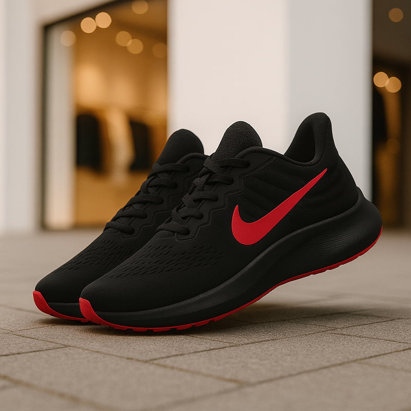 کفش ورزشی مردانه Nike مدل Tigo زیره قرمز-مشکی